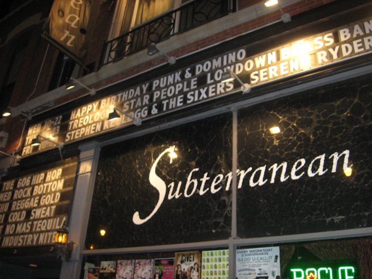 Front of the Subterranean music venue in Chicago