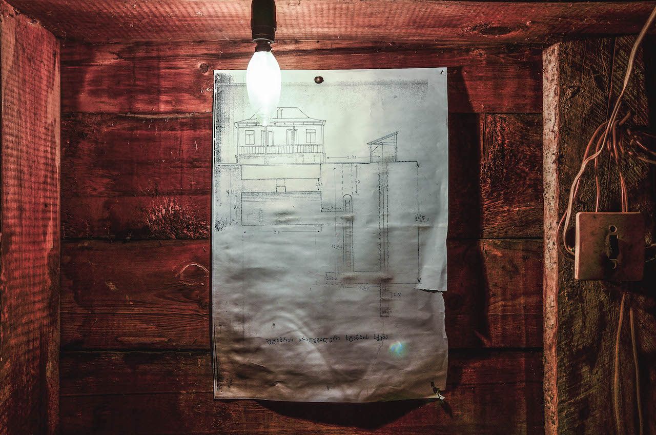 Blueprints of Stalin's underground printing house in Tbilisi, Georgia