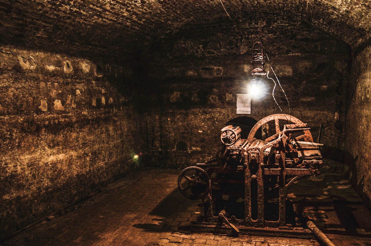 Underground press in Stalin's secret printing house in Tbilisi, Georgia