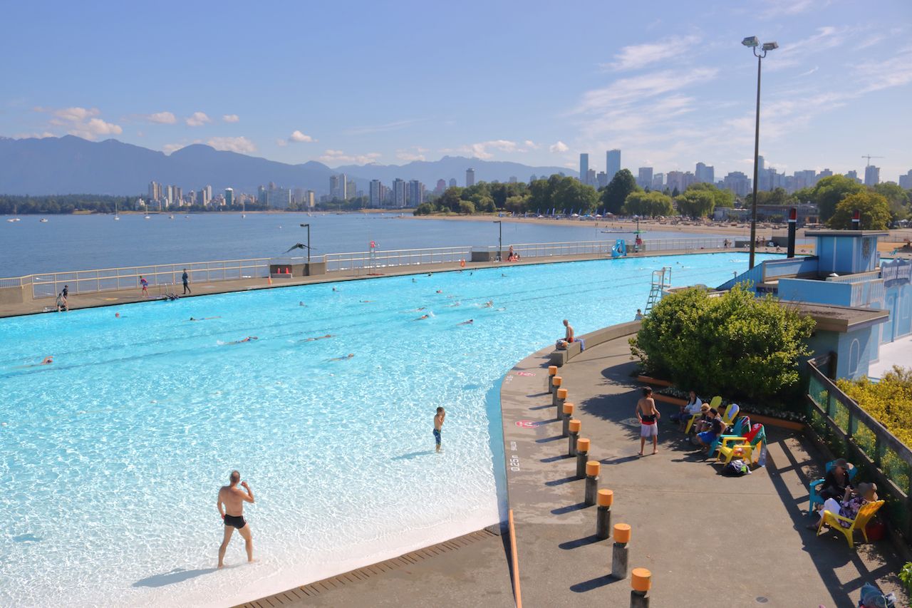 Kitsilano outdoor swimming pool in Vancouver