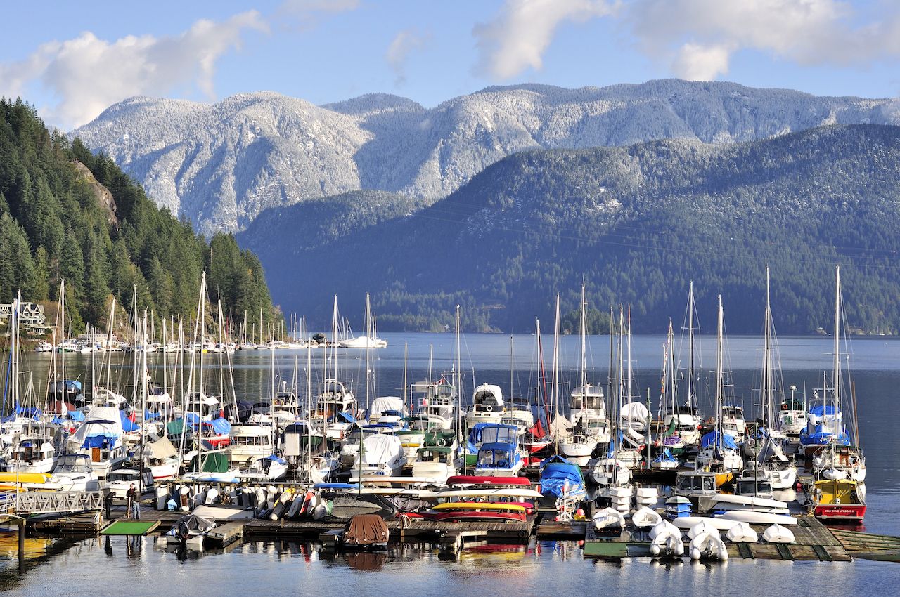 Marina in Deep Cove, Canada