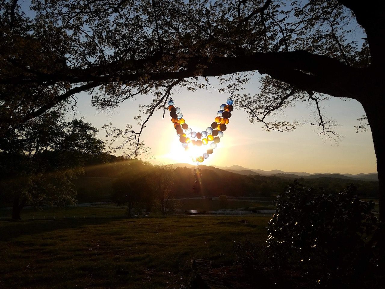 farm sunset